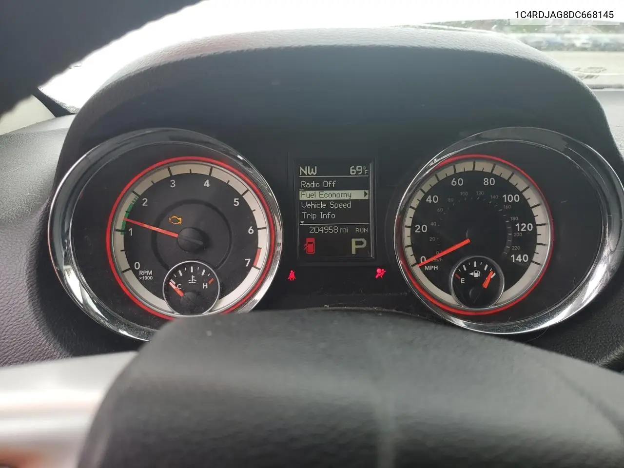 2013 Dodge Durango Sxt VIN: 1C4RDJAG8DC668145 Lot: 62749645
