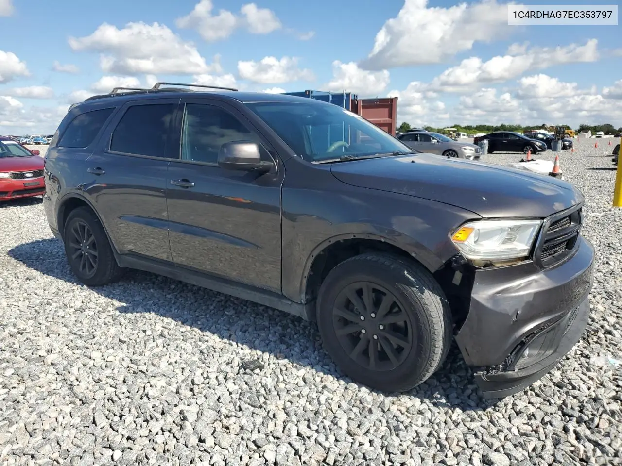 2014 Dodge Durango Sxt VIN: 1C4RDHAG7EC353797 Lot: 56852975