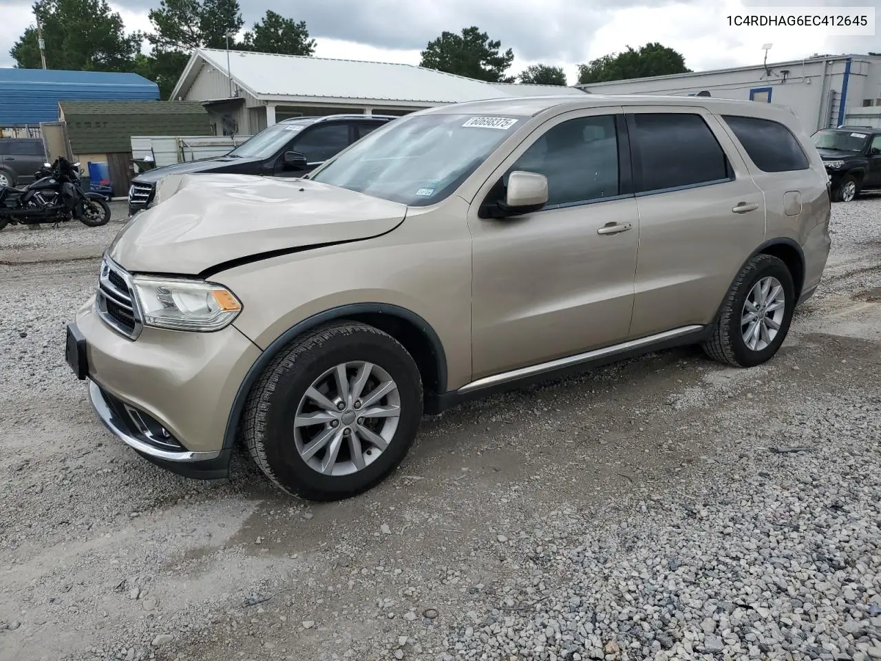 2014 Dodge Durango Sxt VIN: 1C4RDHAG6EC412645 Lot: 60698375