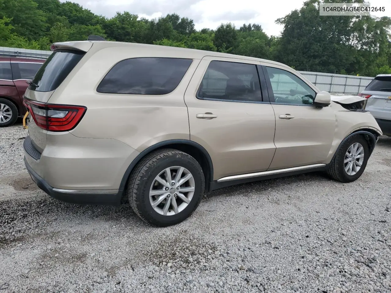 2014 Dodge Durango Sxt VIN: 1C4RDHAG6EC412645 Lot: 60698375