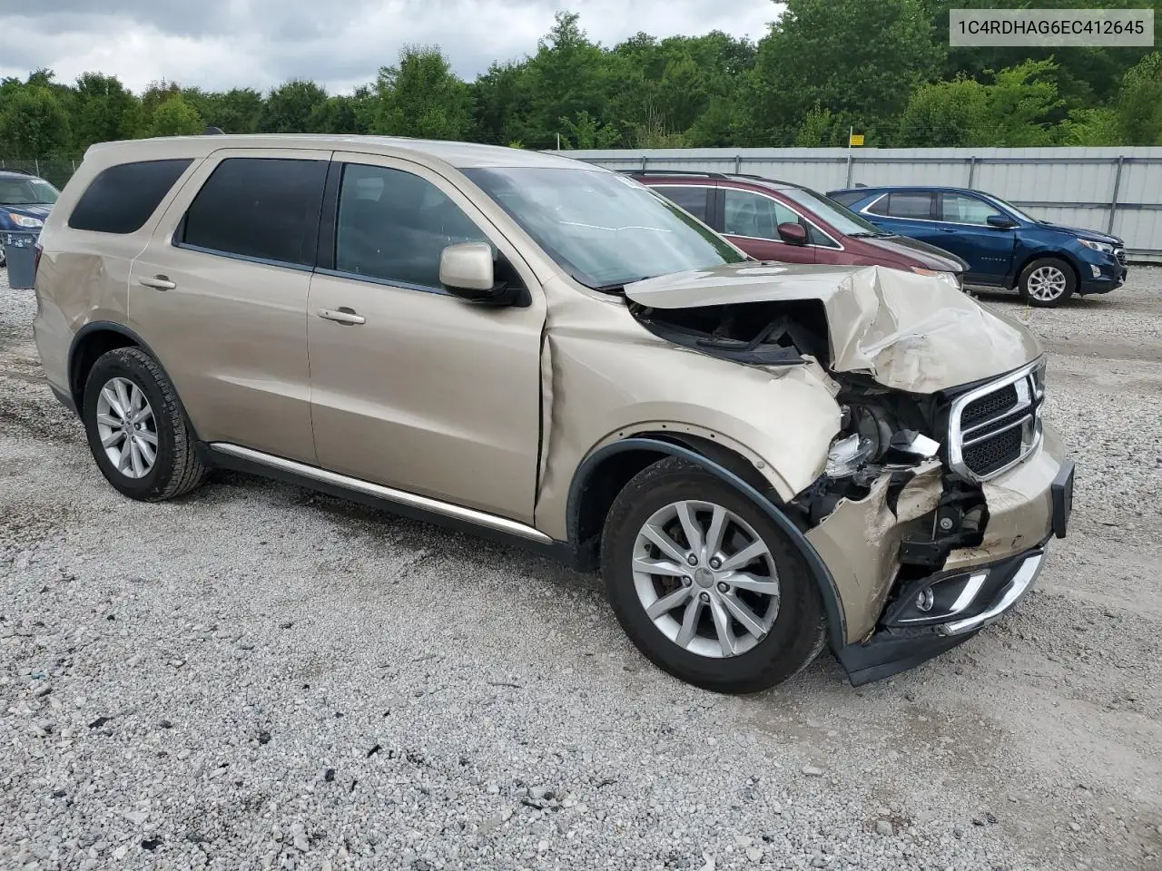 2014 Dodge Durango Sxt VIN: 1C4RDHAG6EC412645 Lot: 60698375