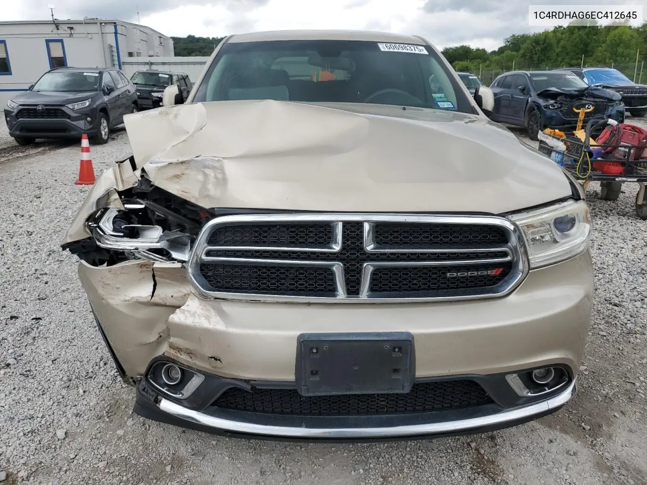 2014 Dodge Durango Sxt VIN: 1C4RDHAG6EC412645 Lot: 60698375