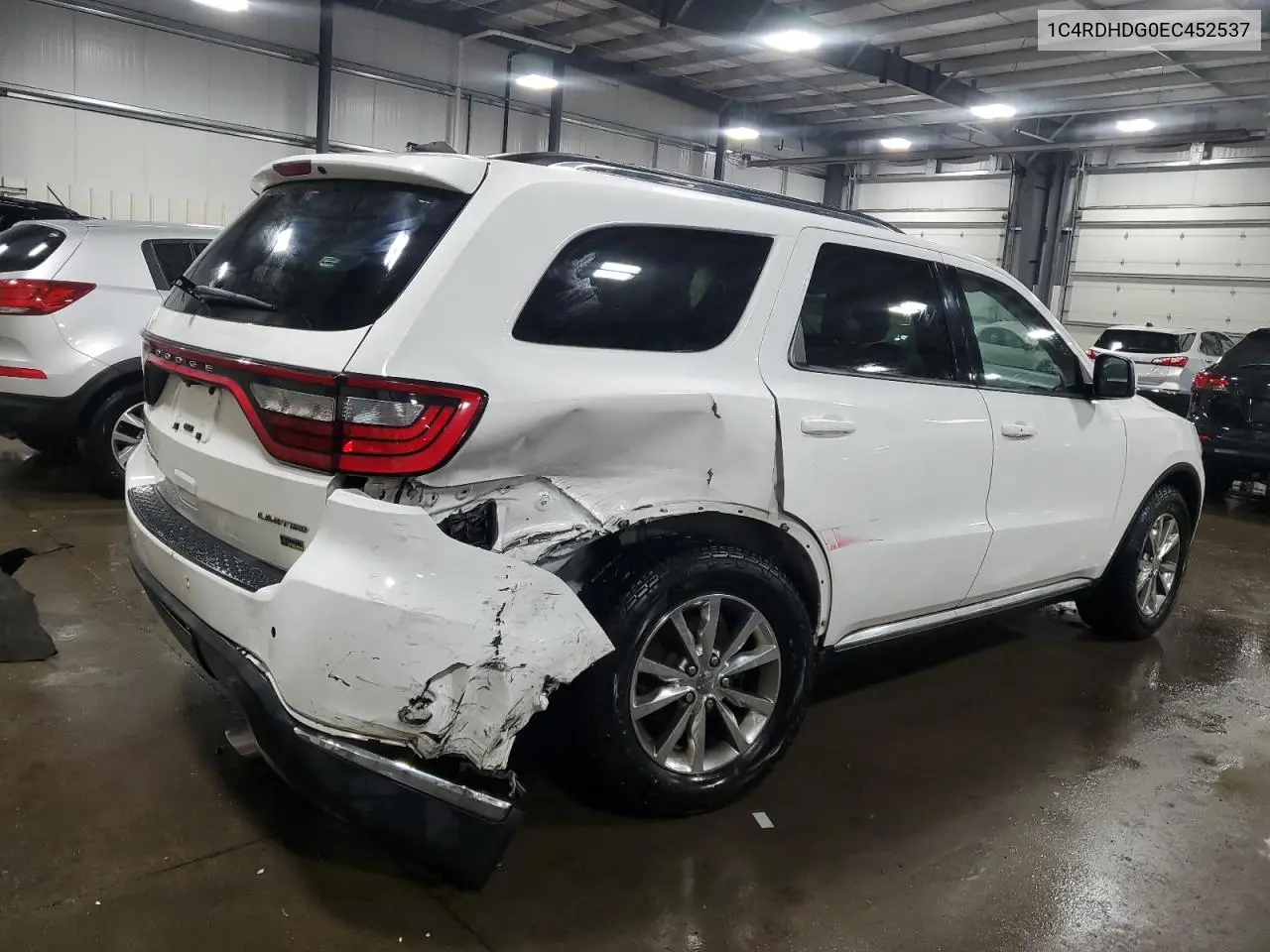 2014 Dodge Durango Limited VIN: 1C4RDHDG0EC452537 Lot: 62527925