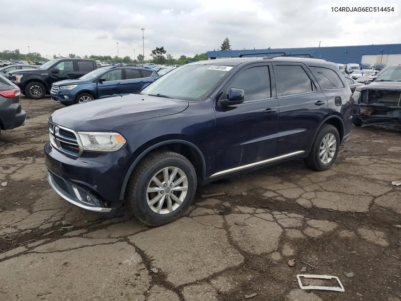 2014 Dodge Durango Sxt VIN: 1C4RDJAG6EC514454 Lot: 63106185