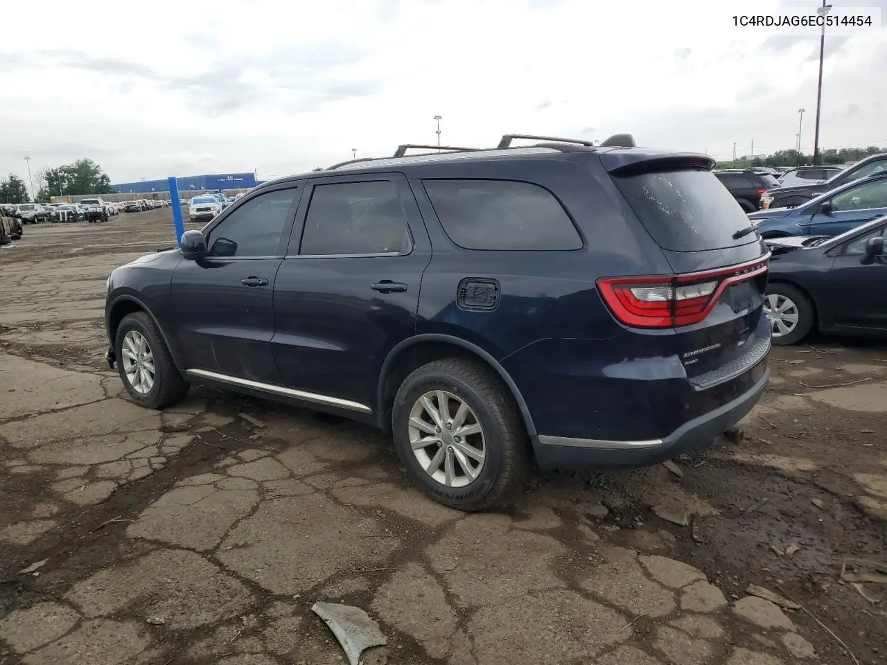 2014 Dodge Durango Sxt VIN: 1C4RDJAG6EC514454 Lot: 63106185