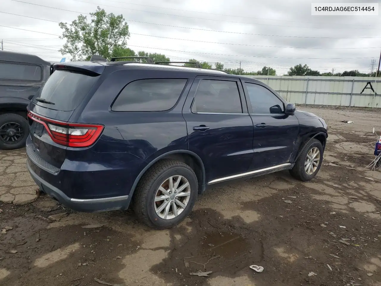 2014 Dodge Durango Sxt VIN: 1C4RDJAG6EC514454 Lot: 63106185