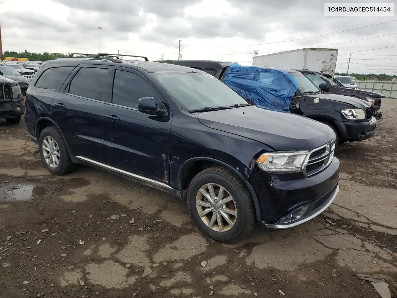 2014 Dodge Durango Sxt VIN: 1C4RDJAG6EC514454 Lot: 63106185