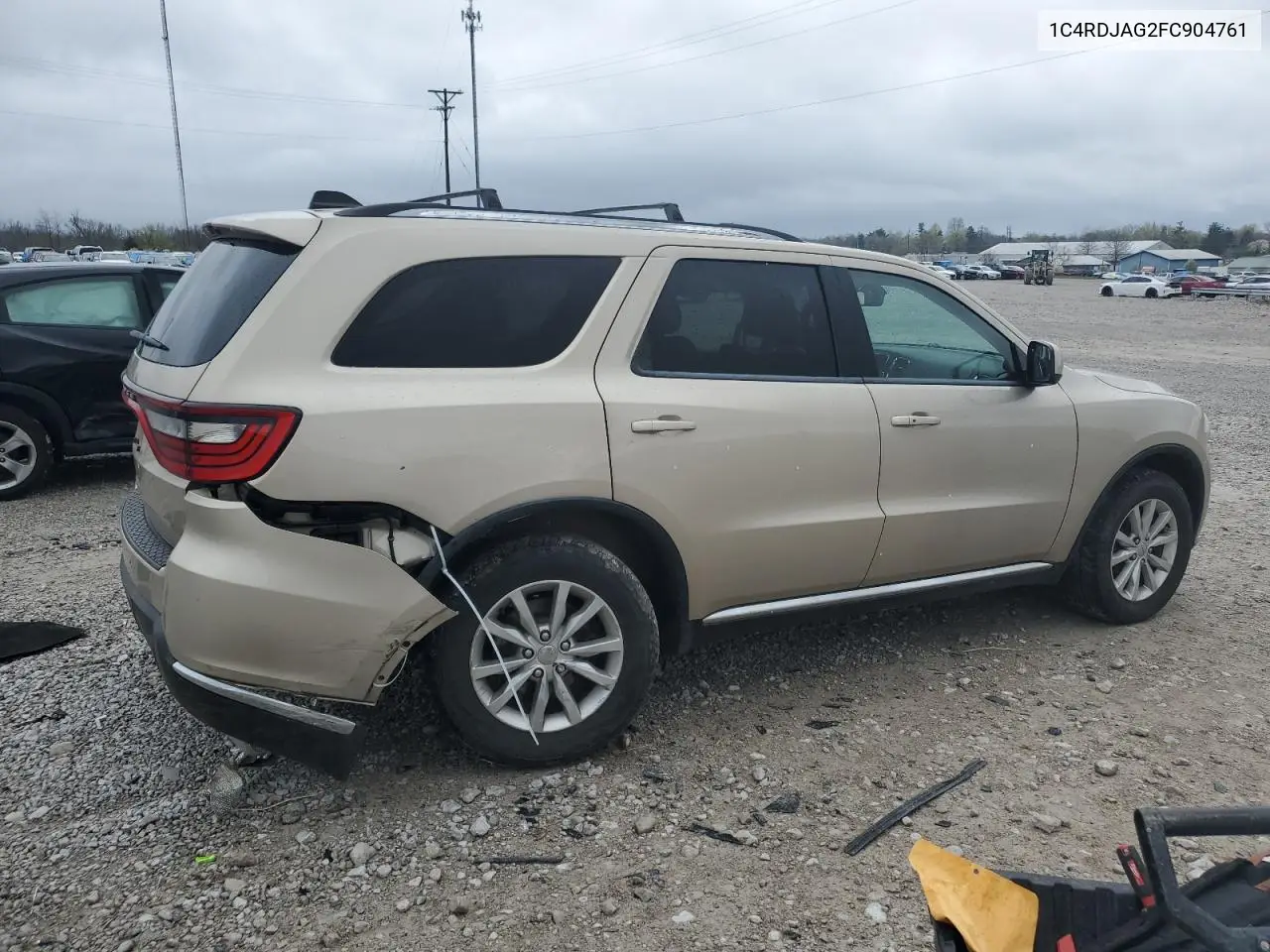 2015 Dodge Durango Sxt VIN: 1C4RDJAG2FC904761 Lot: 51146605