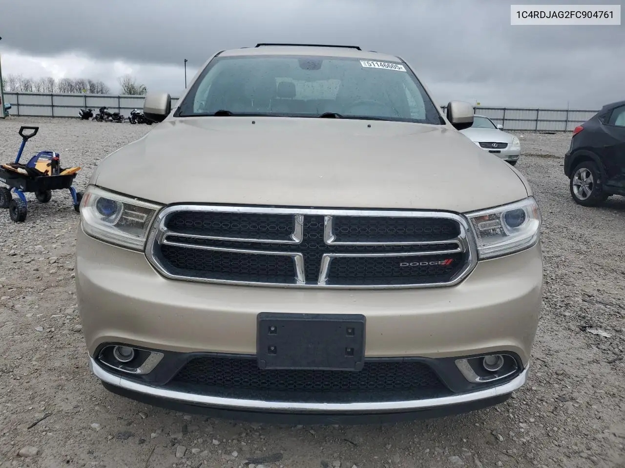 2015 Dodge Durango Sxt VIN: 1C4RDJAG2FC904761 Lot: 51146605