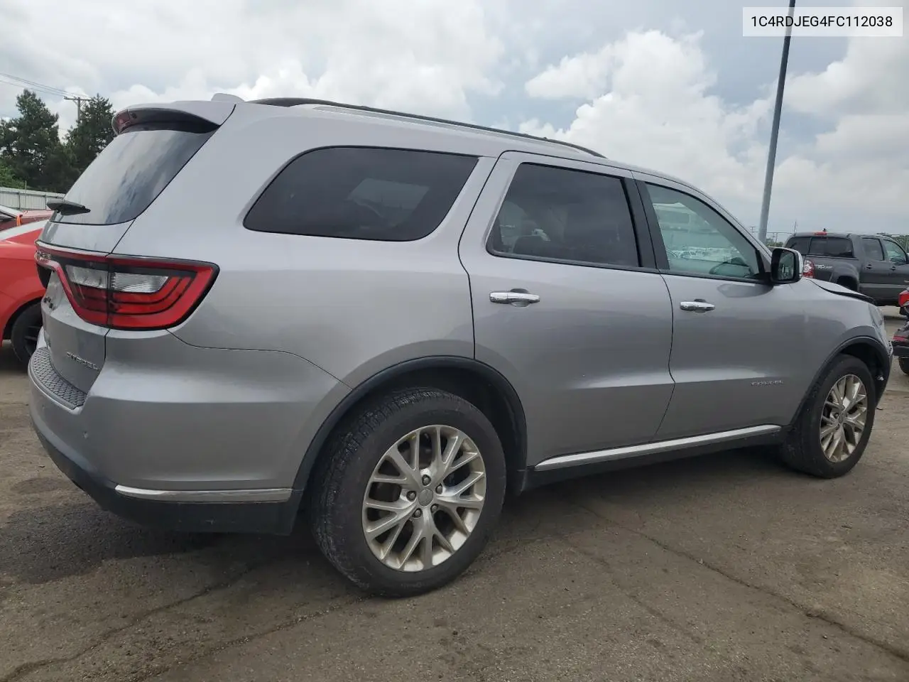 2015 Dodge Durango Citadel VIN: 1C4RDJEG4FC112038 Lot: 57124145