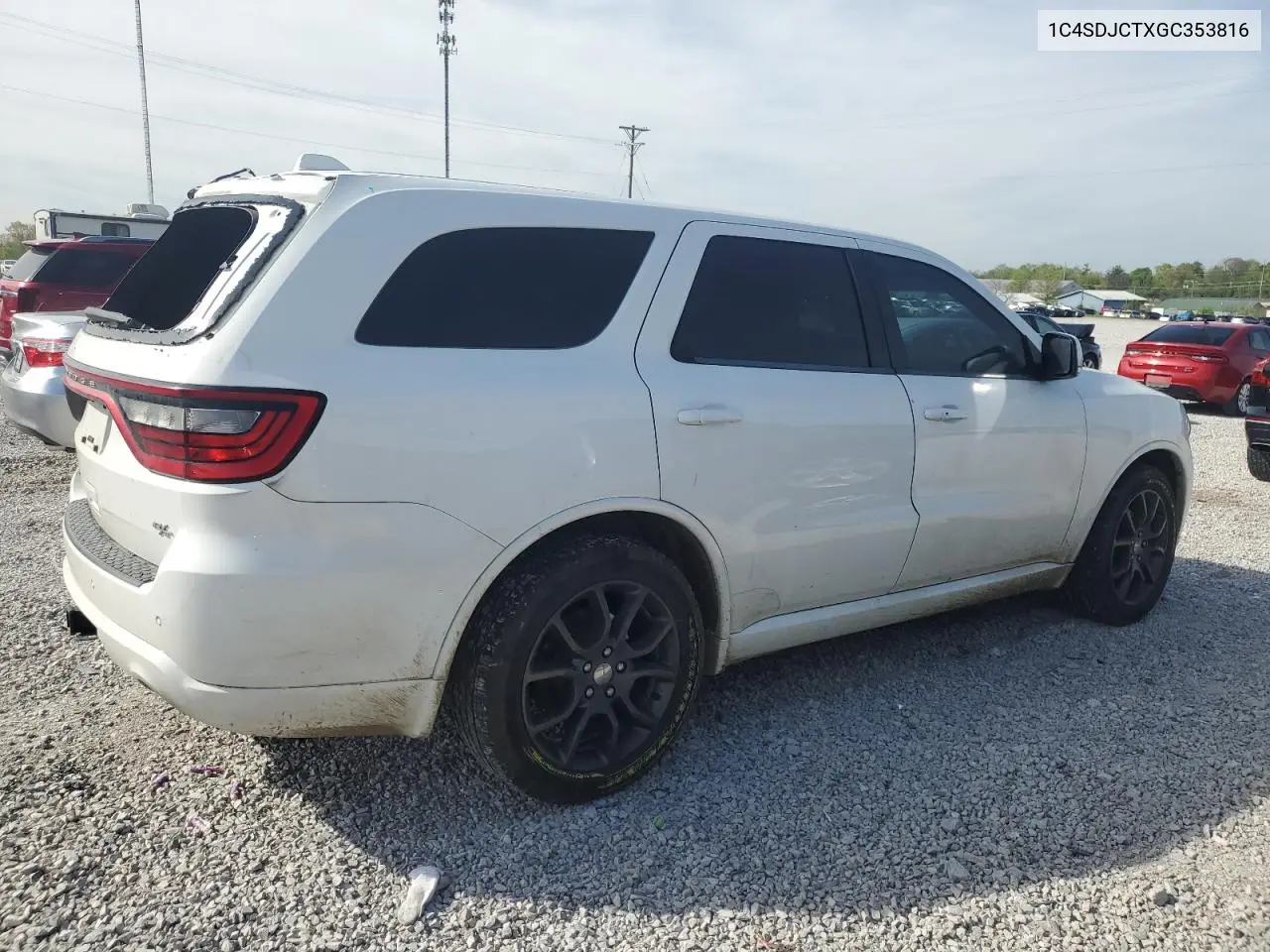 2016 Dodge Durango R/T VIN: 1C4SDJCTXGC353816 Lot: 53984165