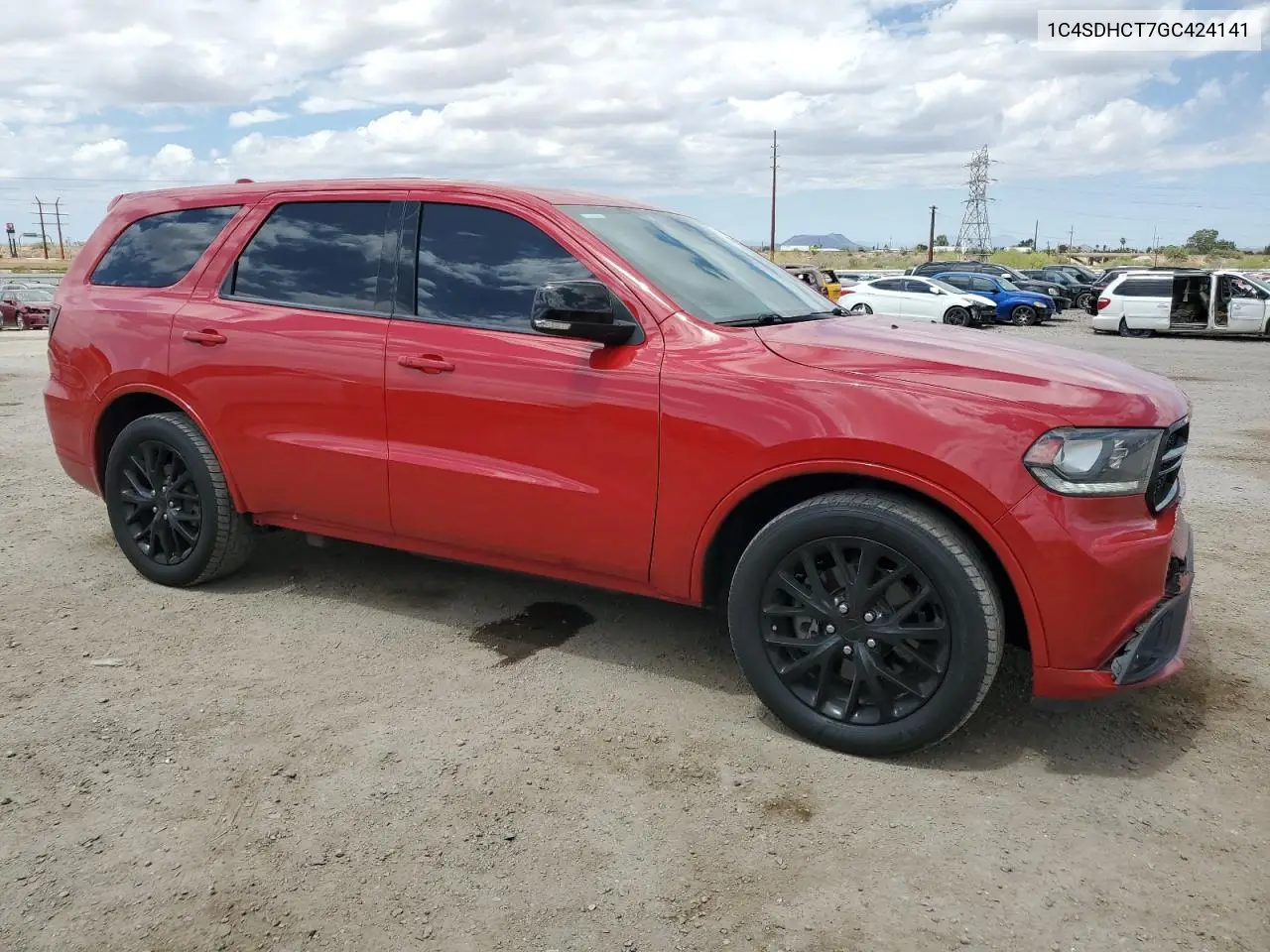 2016 Dodge Durango R/T VIN: 1C4SDHCT7GC424141 Lot: 62205605