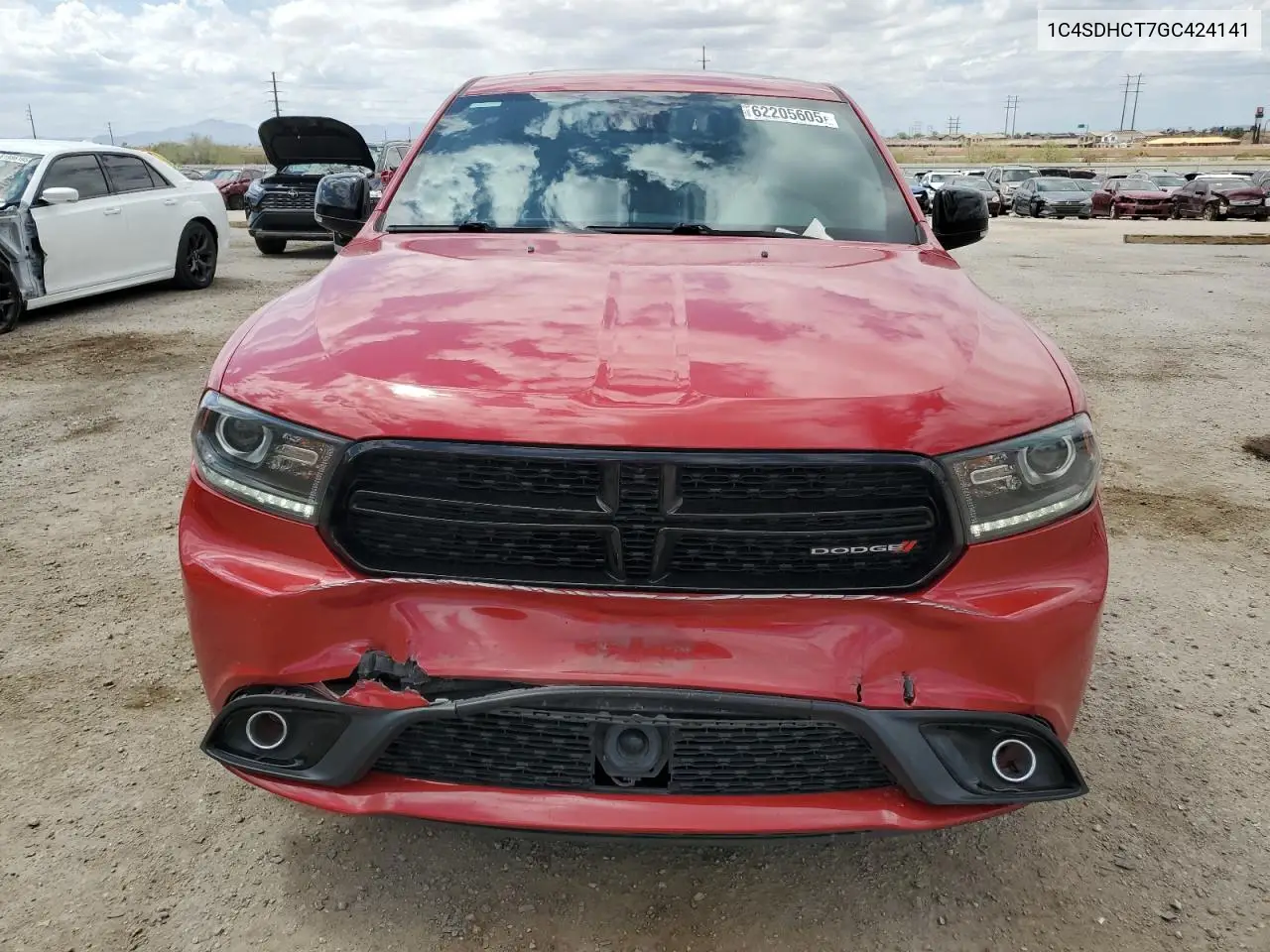 2016 Dodge Durango R/T VIN: 1C4SDHCT7GC424141 Lot: 62205605