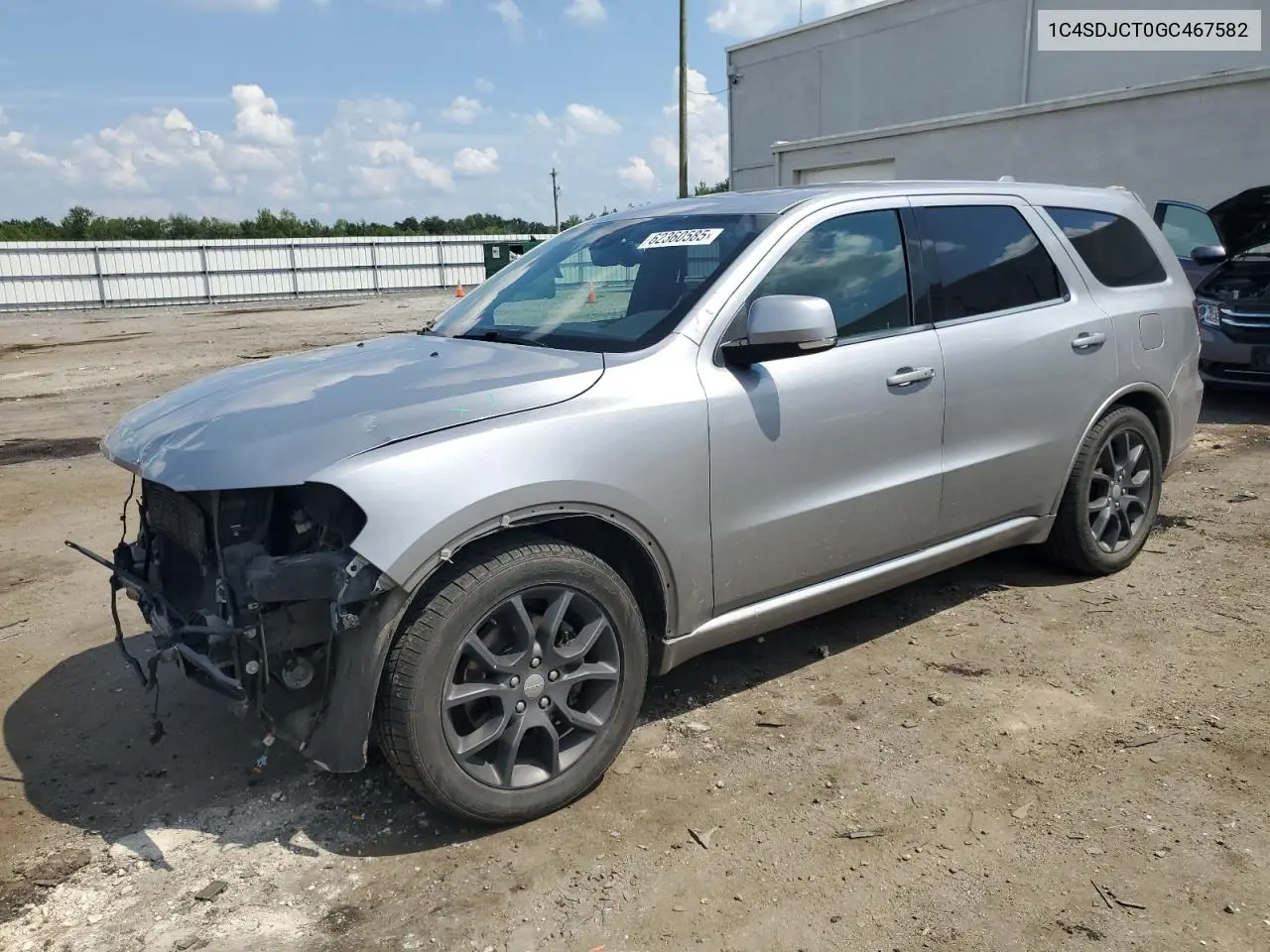 2016 Dodge Durango R/T VIN: 1C4SDJCT0GC467582 Lot: 62360585