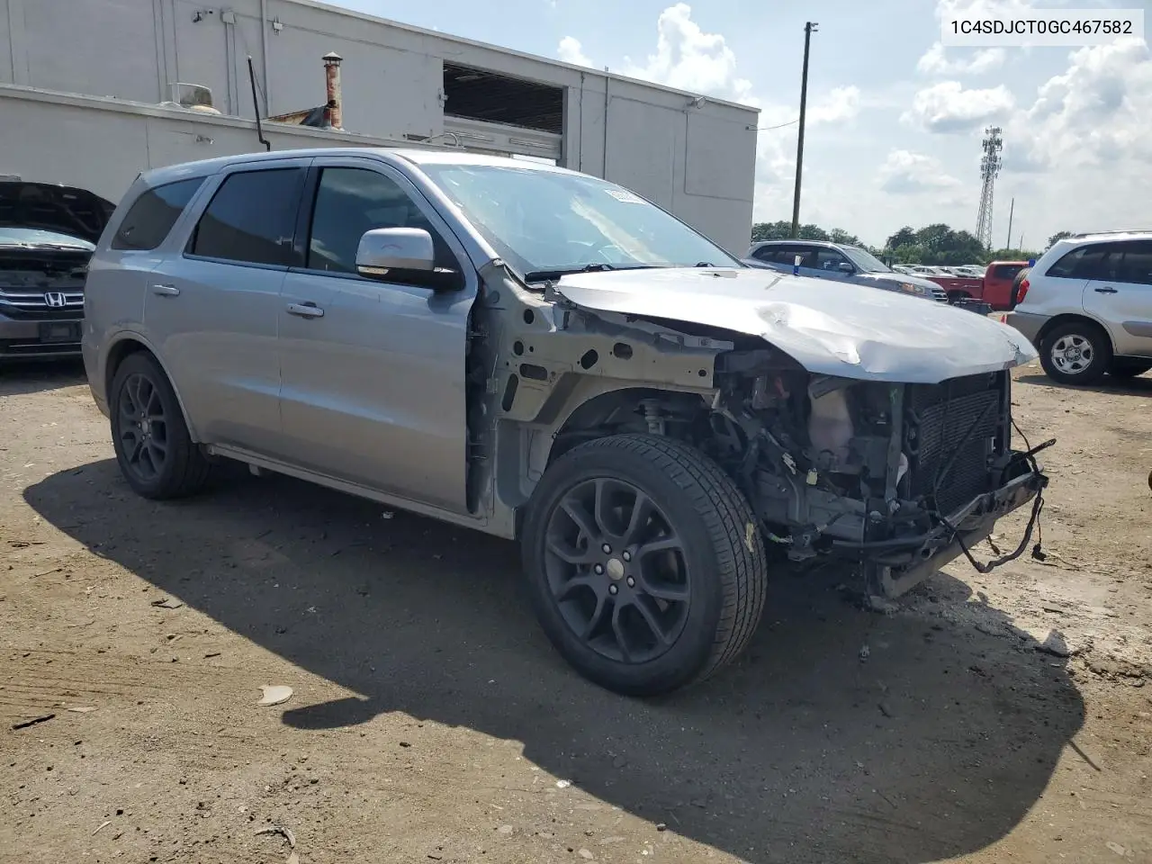 2016 Dodge Durango R/T VIN: 1C4SDJCT0GC467582 Lot: 62360585