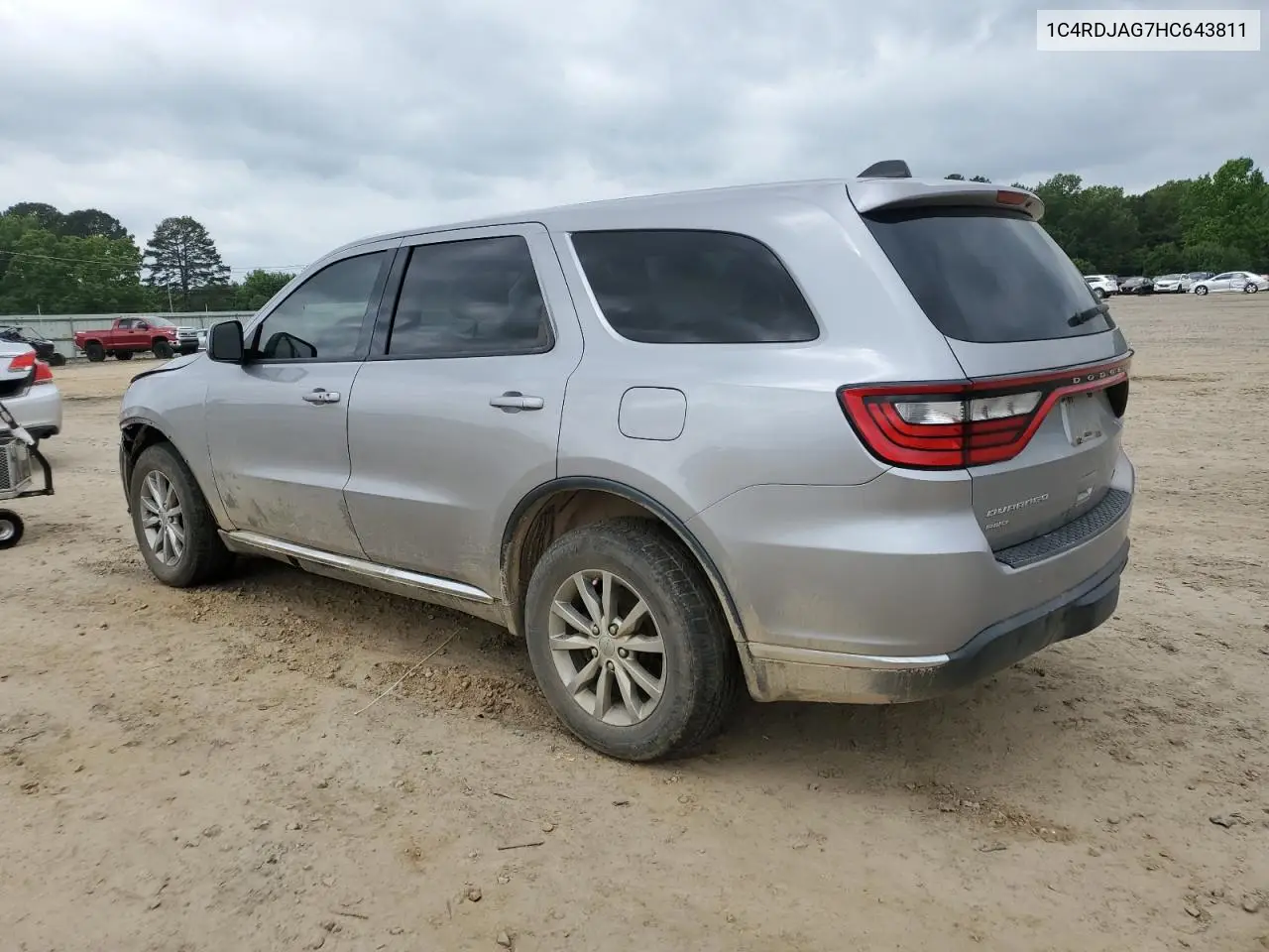 2017 Dodge Durango Sxt VIN: 1C4RDJAG7HC643811 Lot: 56581855