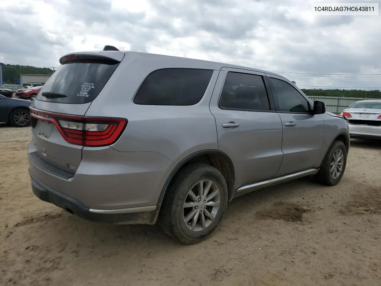 2017 Dodge Durango Sxt VIN: 1C4RDJAG7HC643811 Lot: 56581855