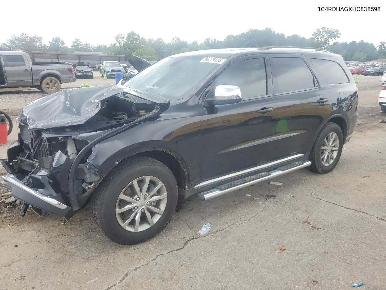 2017 Dodge Durango Sxt VIN: 1C4RDHAGXHC838598 Lot: 56819135