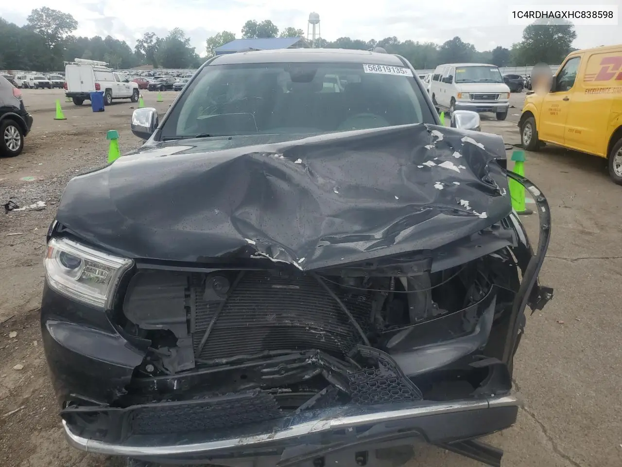 2017 Dodge Durango Sxt VIN: 1C4RDHAGXHC838598 Lot: 56819135