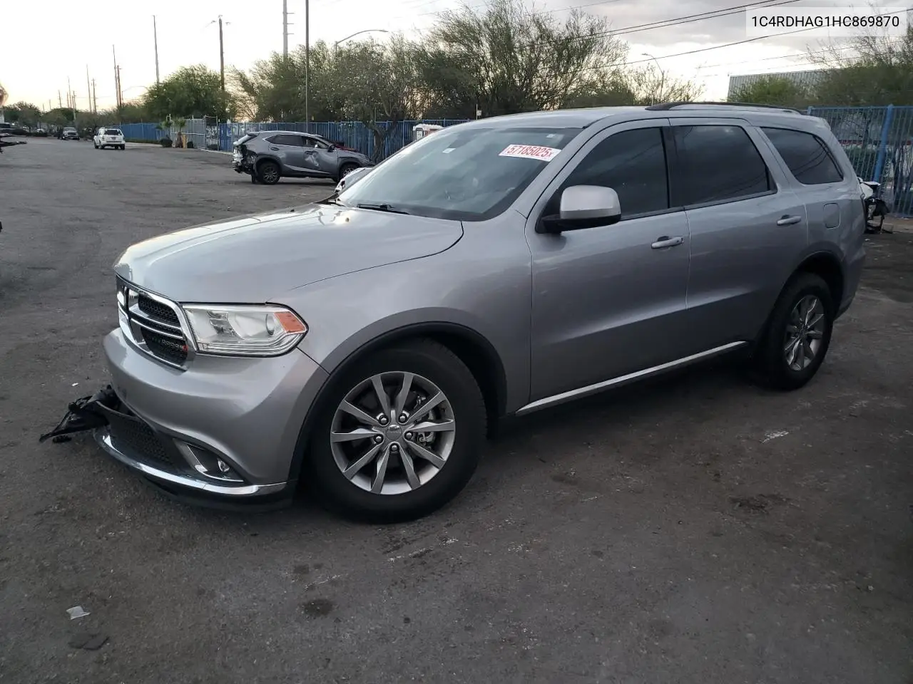 2017 Dodge Durango Sxt VIN: 1C4RDHAG1HC869870 Lot: 57185025