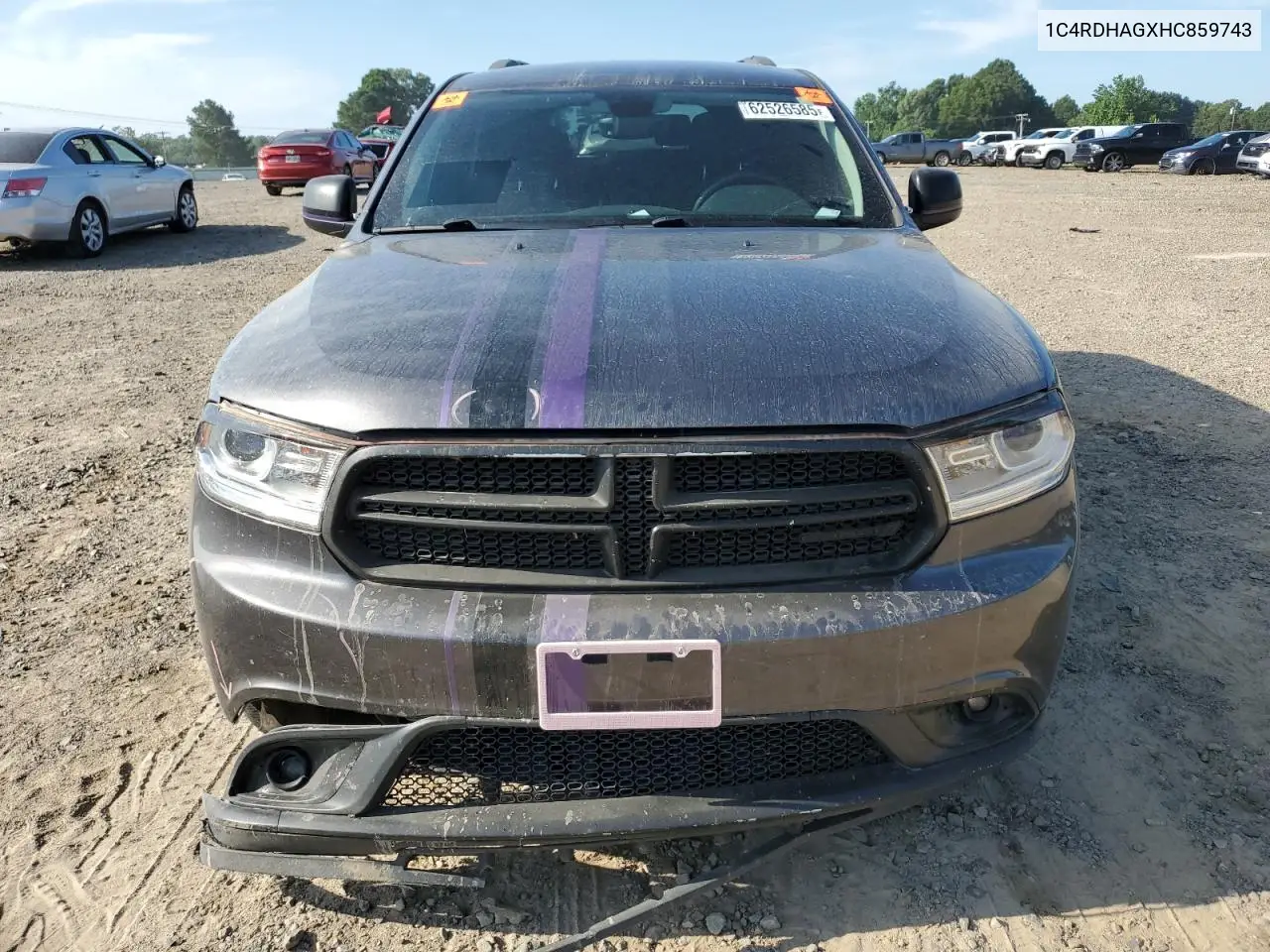 2017 Dodge Durango Sxt VIN: 1C4RDHAGXHC859743 Lot: 62526585