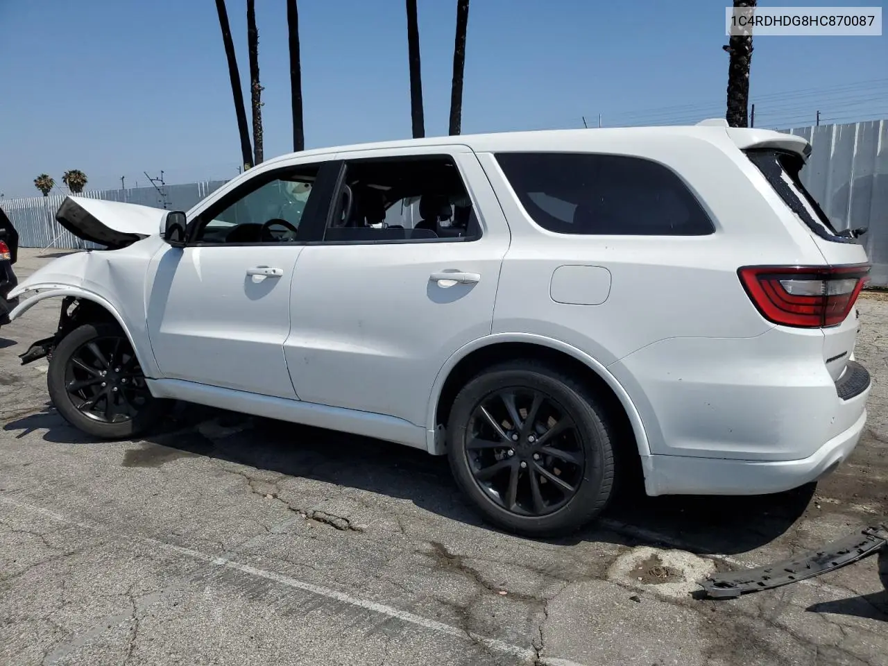 2017 Dodge Durango Gt VIN: 1C4RDHDG8HC870087 Lot: 62691625