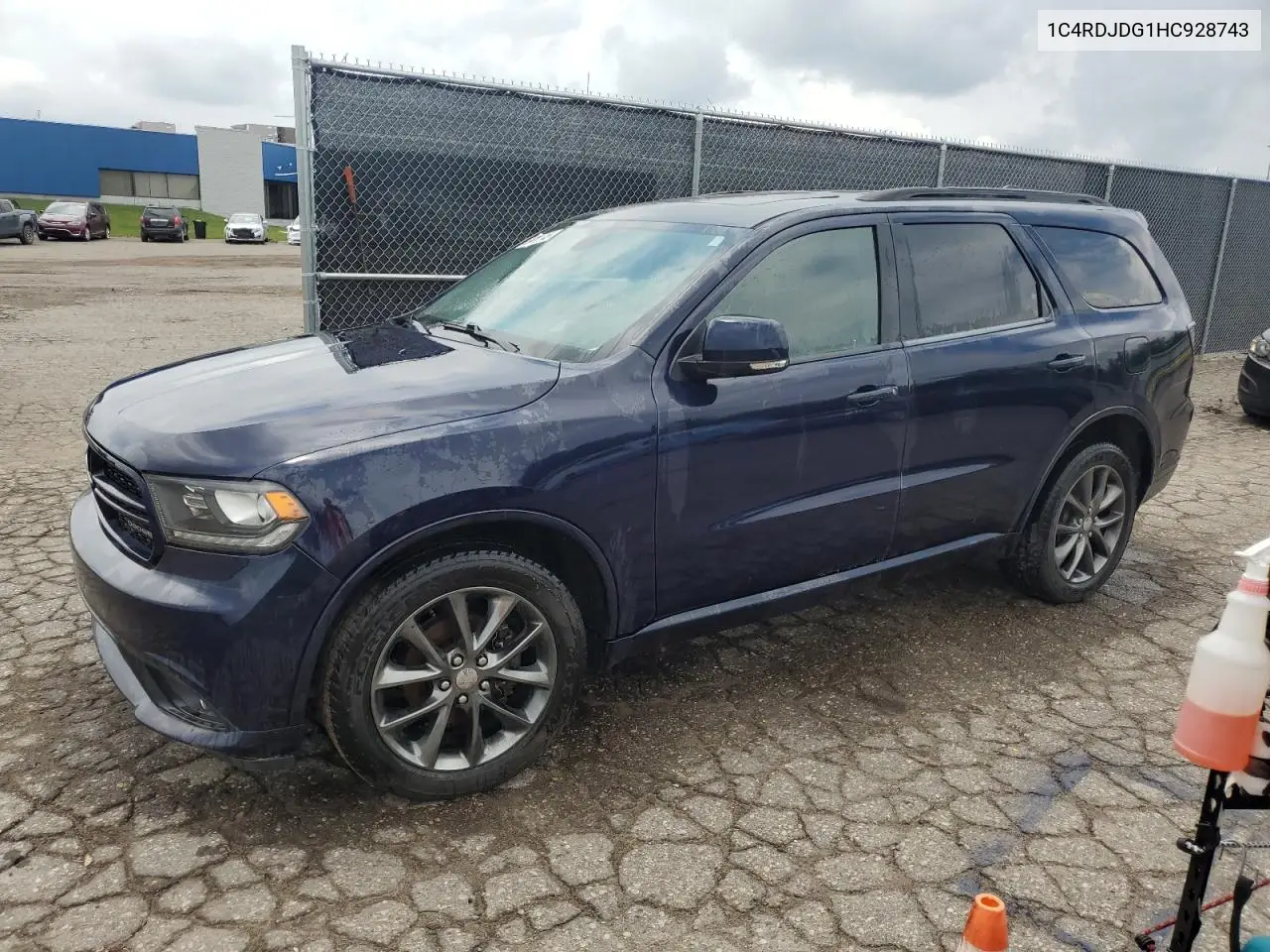 2017 Dodge Durango Gt VIN: 1C4RDJDG1HC928743 Lot: 62900145