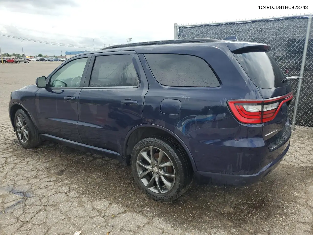 2017 Dodge Durango Gt VIN: 1C4RDJDG1HC928743 Lot: 62900145