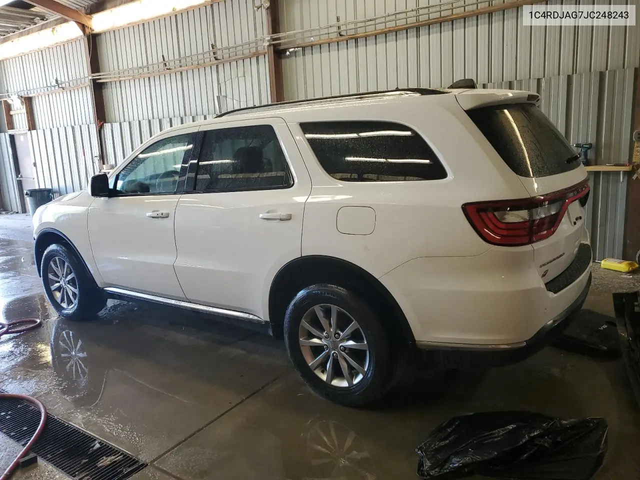 1c4rdjag7jc248243 1C4RDJAG7JC248243 2018 Dodge Durango Sxt