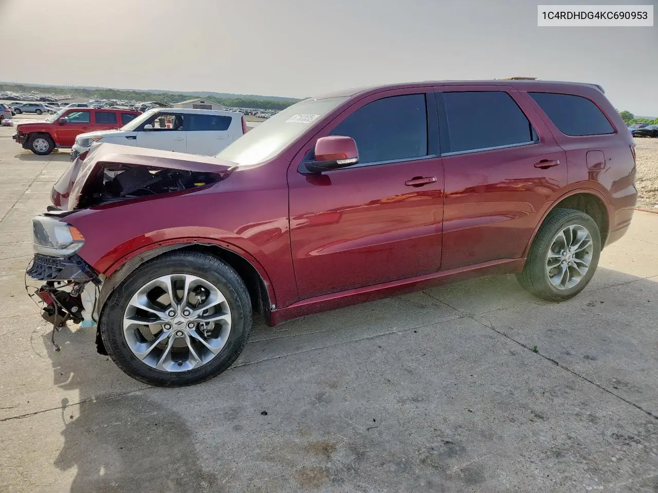 2019 Dodge Durango Gt VIN: 1C4RDHDG4KC690953 Lot: 57103035