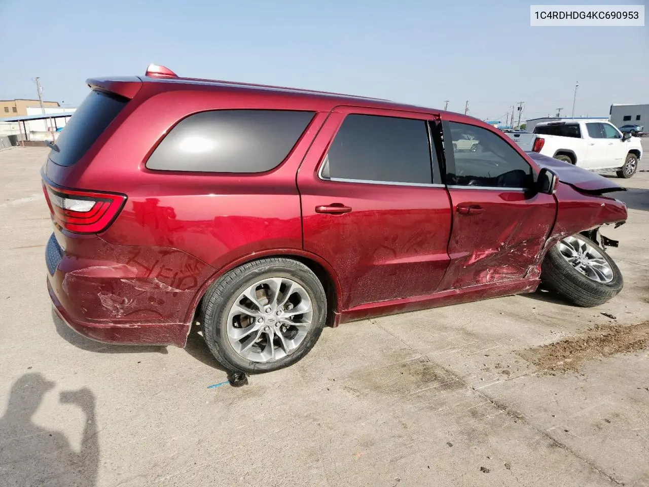 2019 Dodge Durango Gt VIN: 1C4RDHDG4KC690953 Lot: 57103035