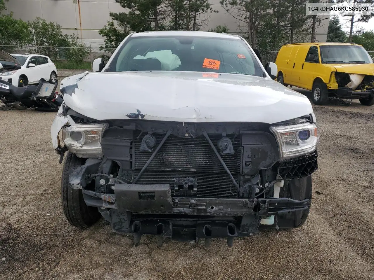2019 Dodge Durango Sxt VIN: 1C4RDHAG6KC585030 Lot: 59924295