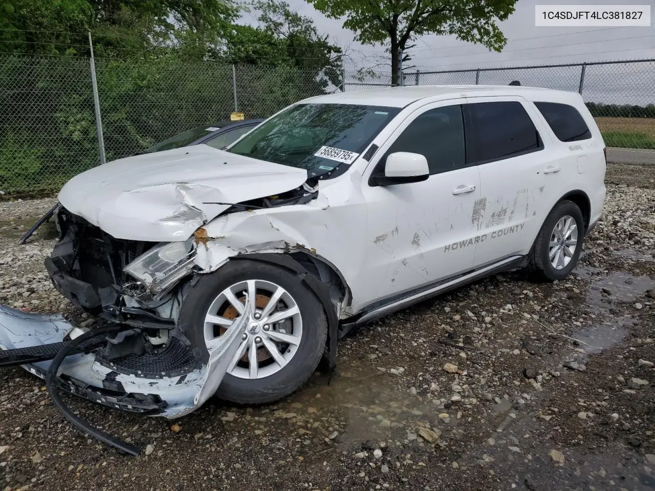 2020 Dodge Durango Ssv VIN: 1C4SDJFT4LC381827 Lot: 56859795