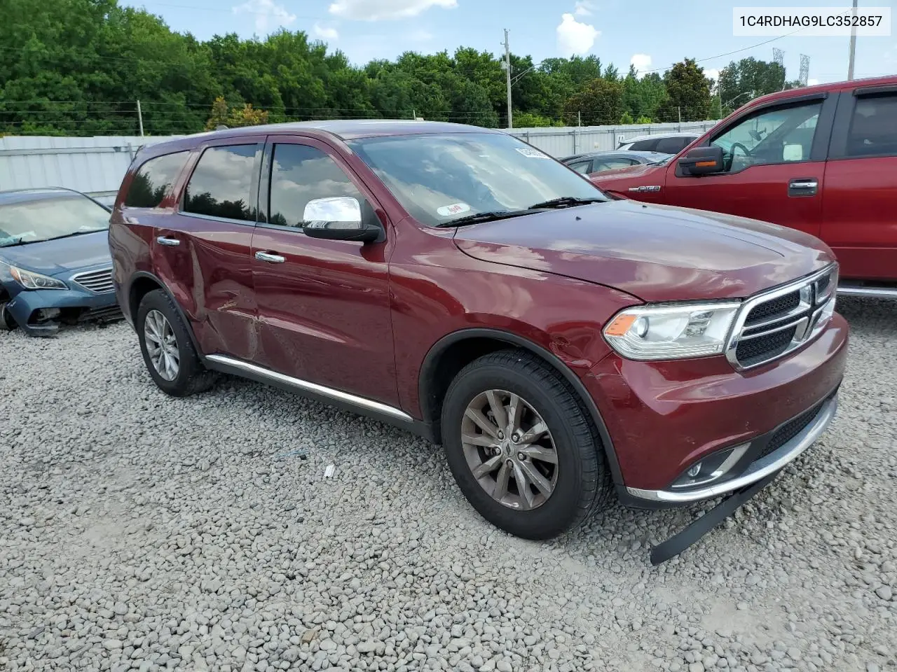 2020 Dodge Durango Sxt VIN: 1C4RDHAG9LC352857 Lot: 62466595