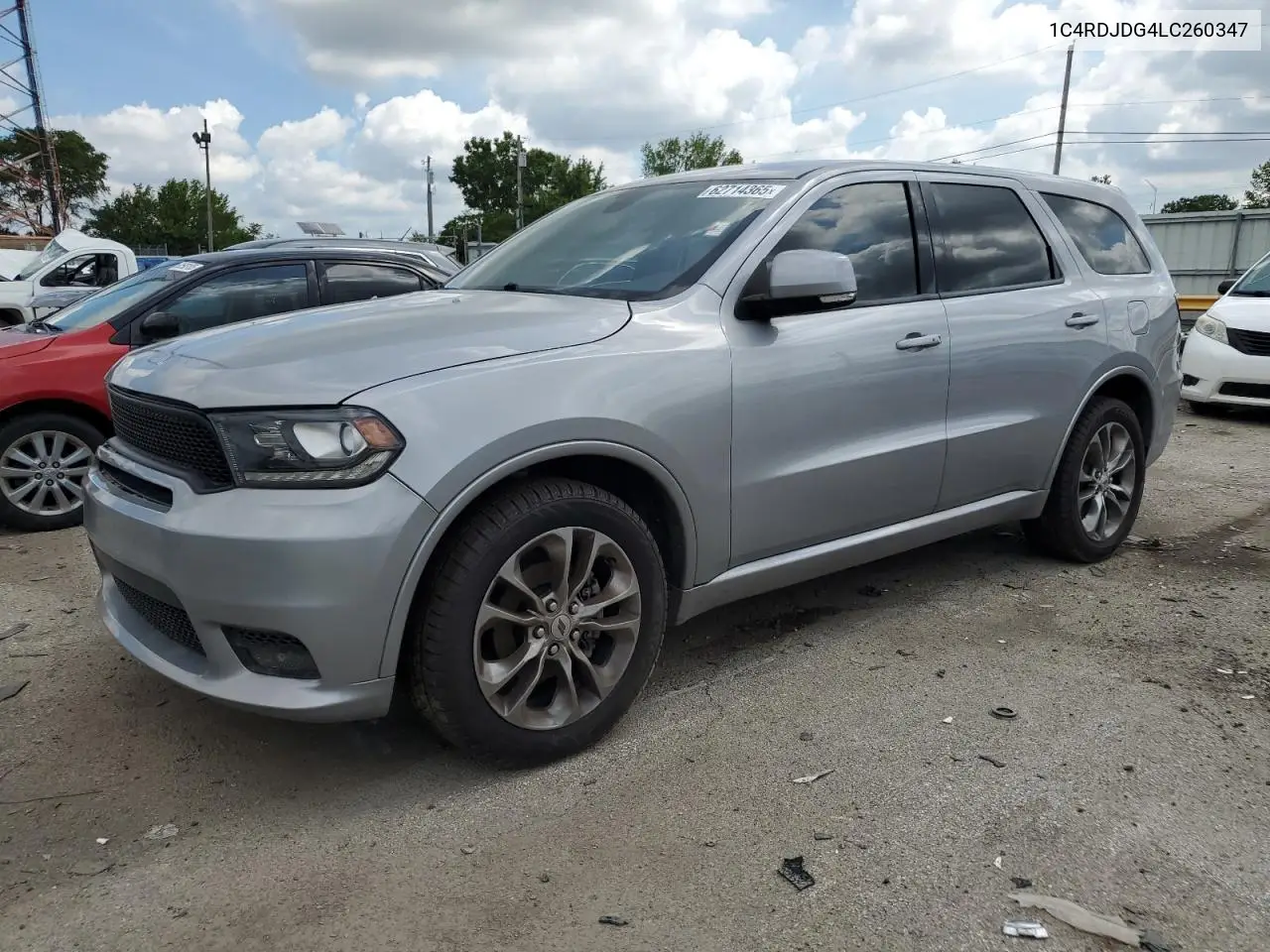 2020 Dodge Durango Gt VIN: 1C4RDJDG4LC260347 Lot: 62714365