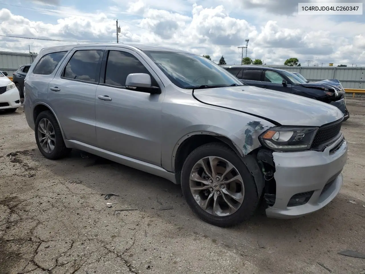 2020 Dodge Durango Gt VIN: 1C4RDJDG4LC260347 Lot: 62714365