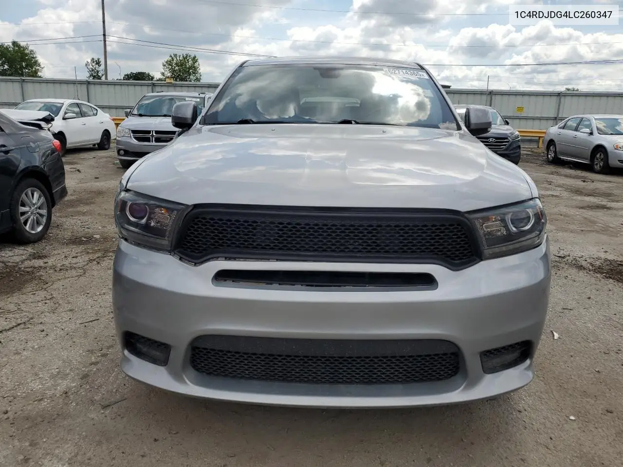 2020 Dodge Durango Gt VIN: 1C4RDJDG4LC260347 Lot: 62714365