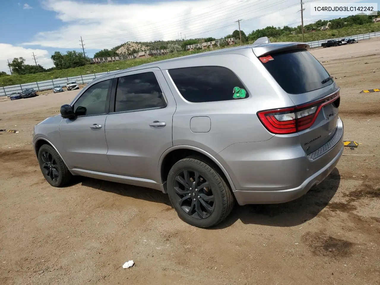 2020 Dodge Durango Gt VIN: 1C4RDJDG3LC142242 Lot: 62962415