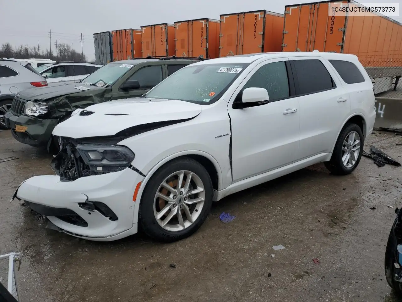 2021 Dodge Durango R/T VIN: 1C4SDJCT6MC573773 Lot: 41788675