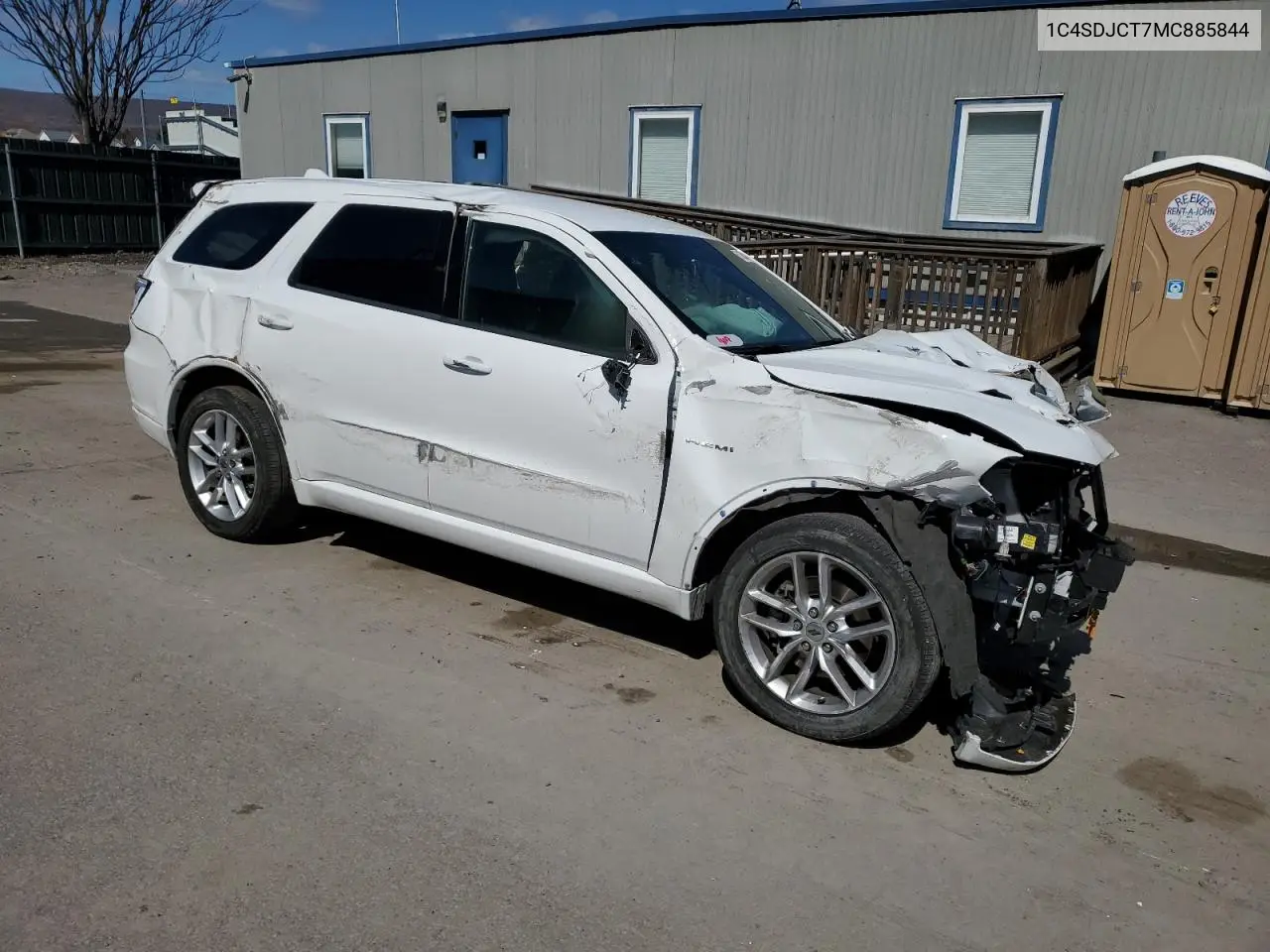 2021 Dodge Durango R/T VIN: 1C4SDJCT7MC885844 Lot: 51383345