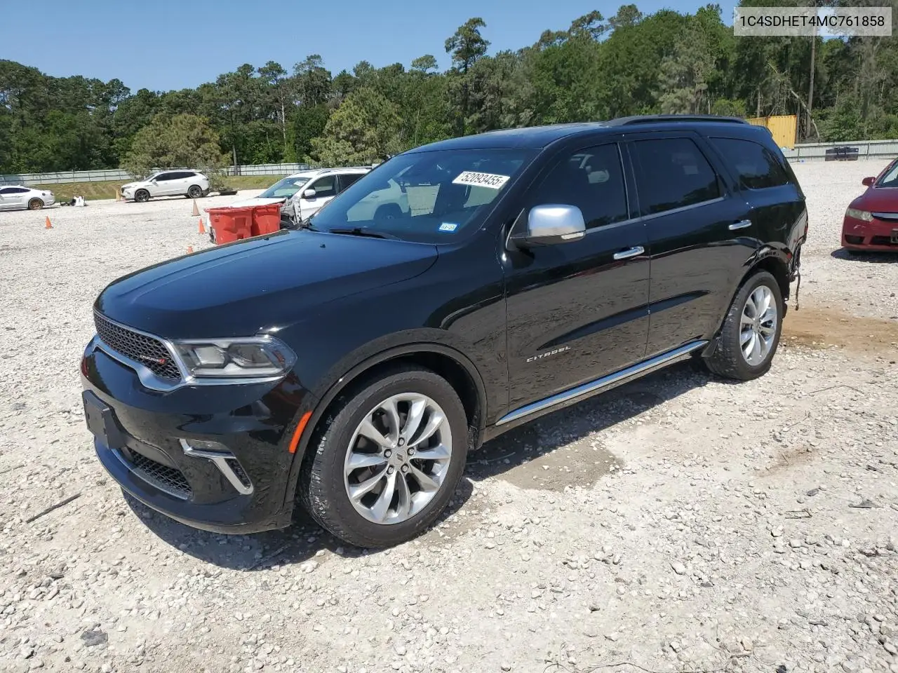 2021 Dodge Durango Citadel VIN: 1C4SDHET4MC761858 Lot: 52093455