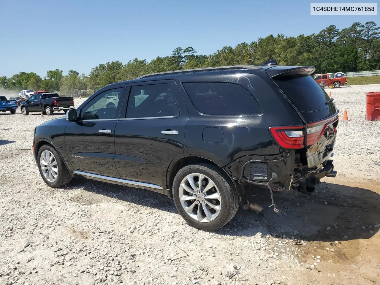 2021 Dodge Durango Citadel VIN: 1C4SDHET4MC761858 Lot: 52093455