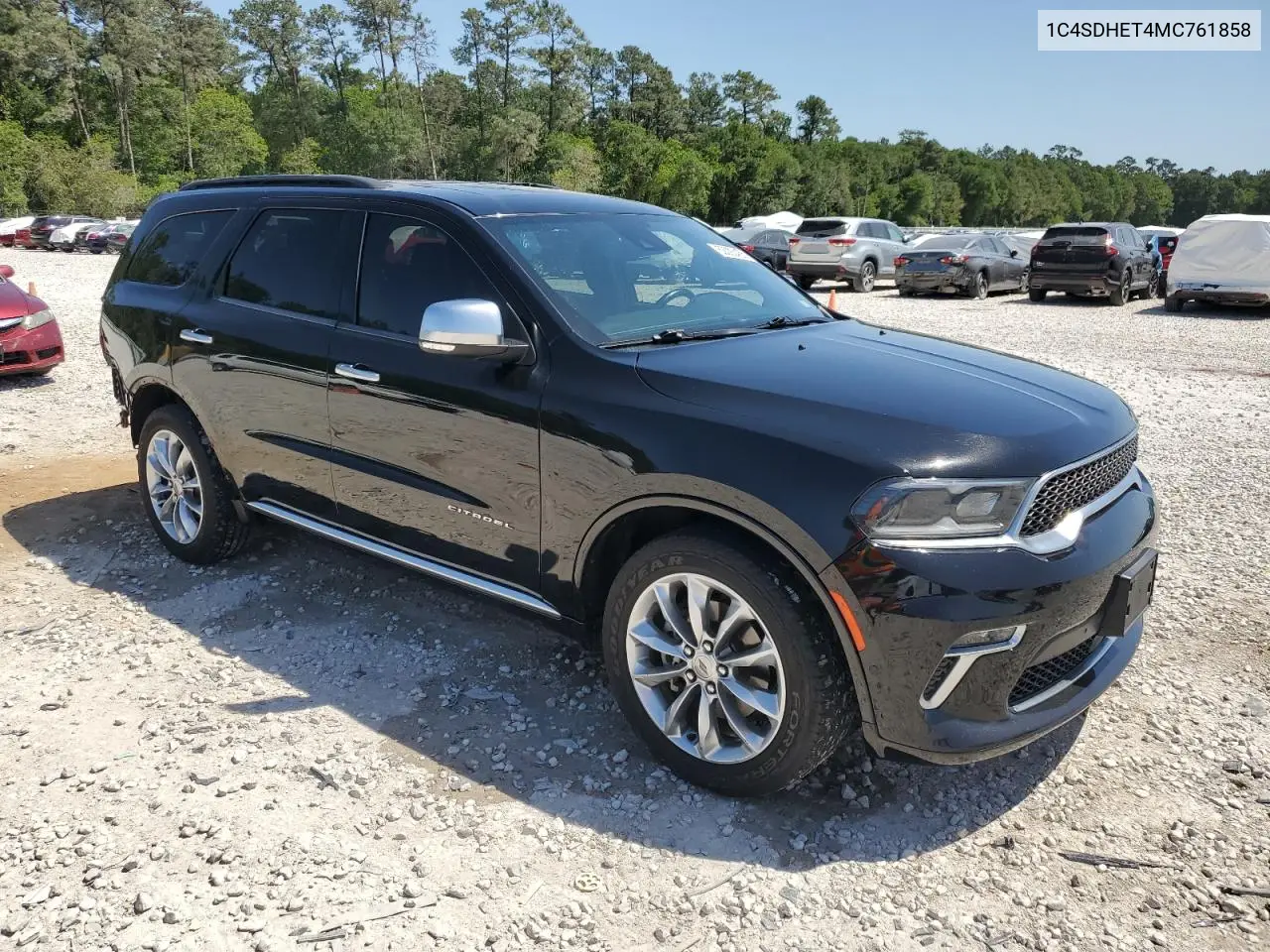 2021 Dodge Durango Citadel VIN: 1C4SDHET4MC761858 Lot: 52093455