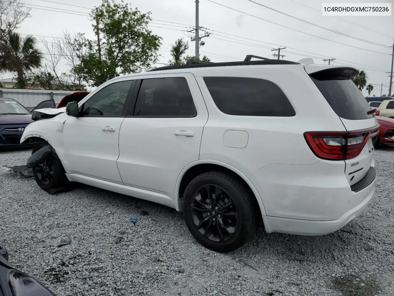 2021 Dodge Durango Gt VIN: 1C4RDHDGXMC750236 Lot: 52521305