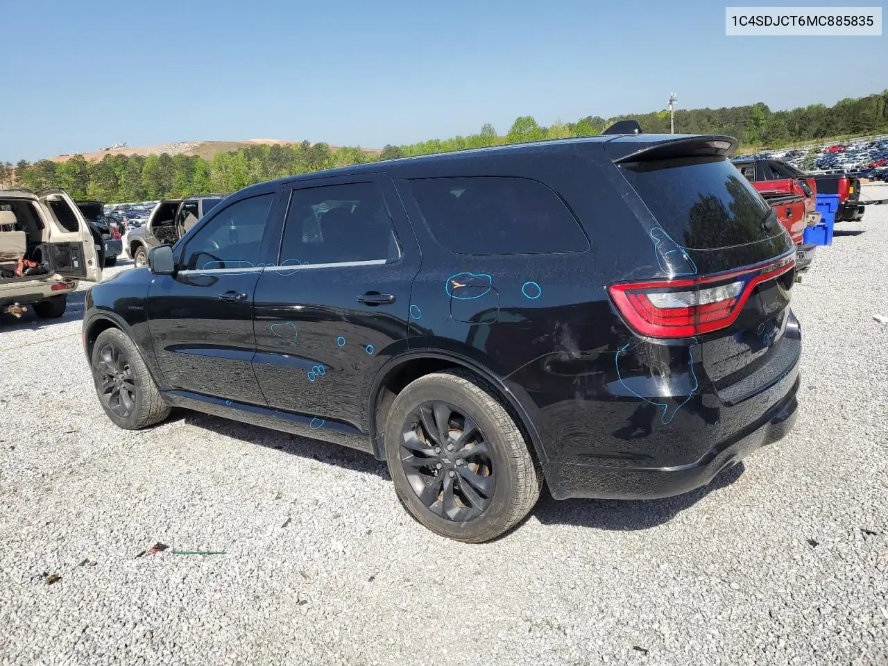 2021 Dodge Durango R/T VIN: 1C4SDJCT6MC885835 Lot: 52768175