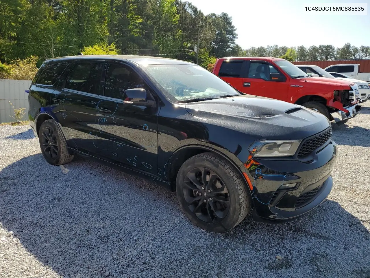 2021 Dodge Durango R/T VIN: 1C4SDJCT6MC885835 Lot: 52768175