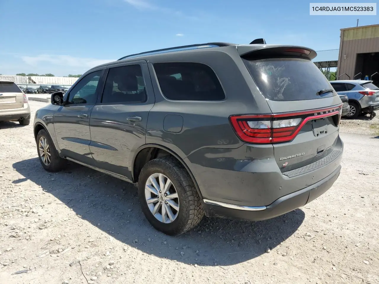 2021 Dodge Durango Sxt VIN: 1C4RDJAG1MC523383 Lot: 55673275