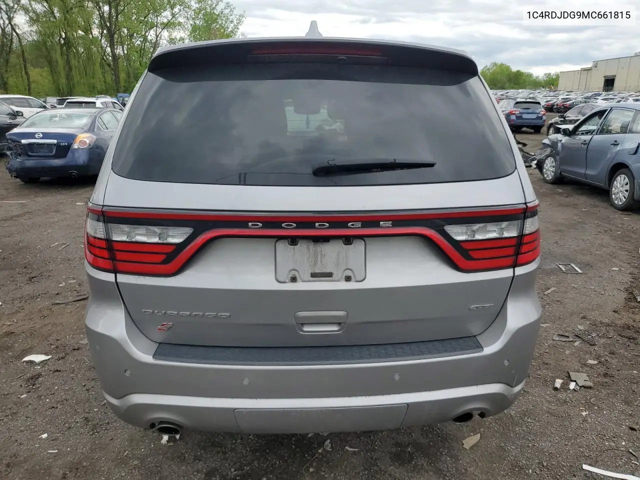 2021 Dodge Durango Gt VIN: 1C4RDJDG9MC661815 Lot: 56139325