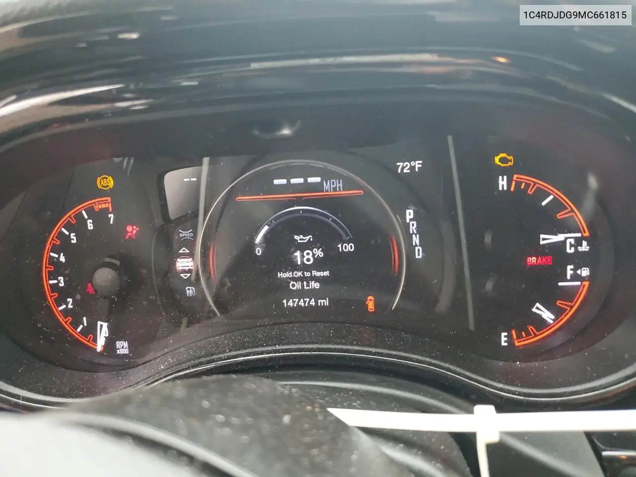 2021 Dodge Durango Gt VIN: 1C4RDJDG9MC661815 Lot: 56139325