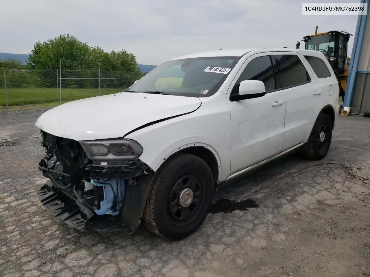 2021 Dodge Durango Pursuit VIN: 1C4RDJFG7MC752398 Lot: 56492425